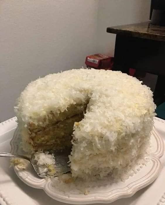 Old-fashioned coconut cake