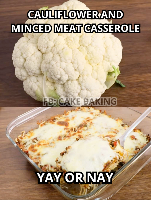 Recipe for Cauliflower and Minced Meat Casserole