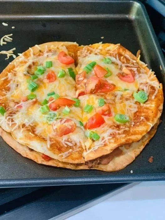 Lightened Up Taco Bell Copycat Mexican Pizzas right at home