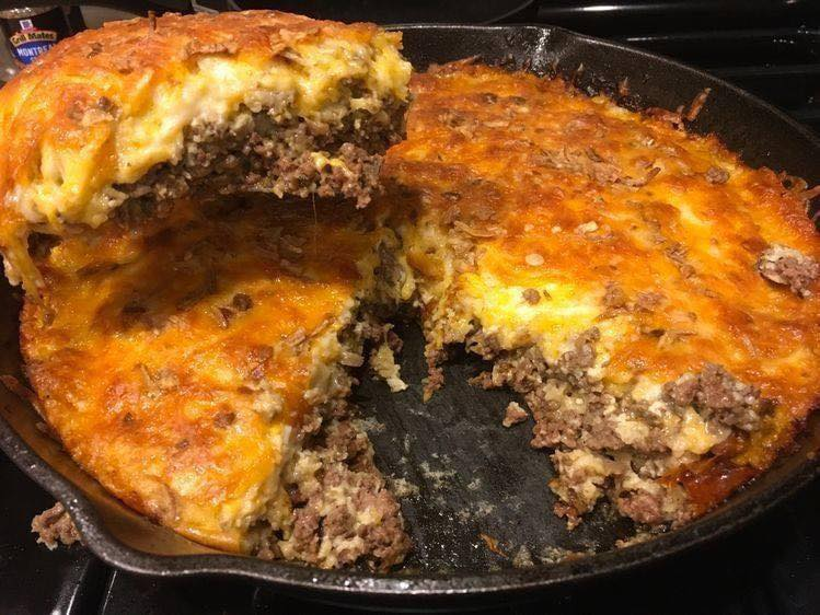 IMPOSSIBLE CHEESEBURGER PIE