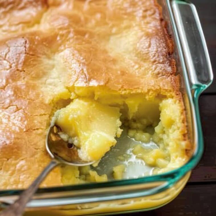 4-Ingredient Lemon Cream Cheese Dump Cake