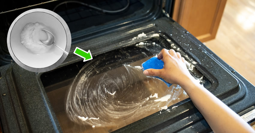 Tricks to eliminate grease encrusted by walls and oven door