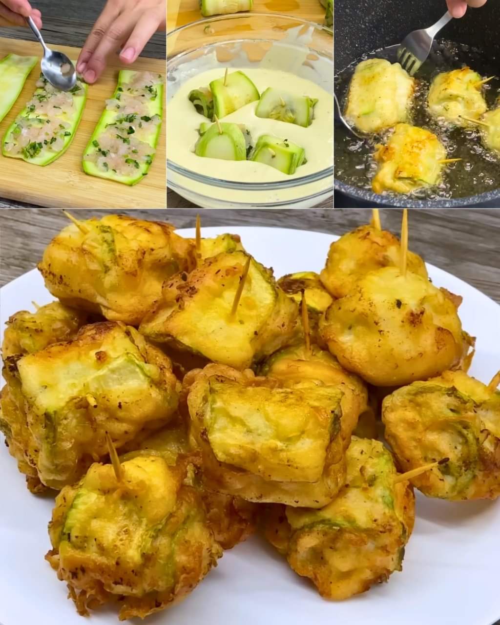 Battered courgette rolls: the recipe for a tasty appetizer