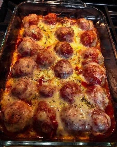 Dump and Bake Meatball Casserole