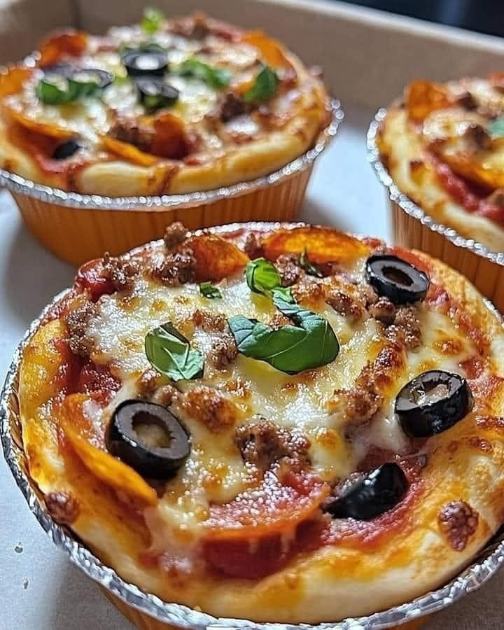 Mini Deep-Dish Pizzas Recipe