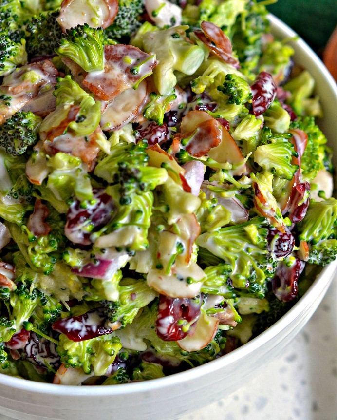 Best Homemade Sweet Broccoli Cauliflower Salad Recipe.