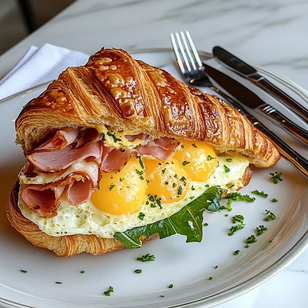 🥐 Breakfast Croissant Sandwich 🍳