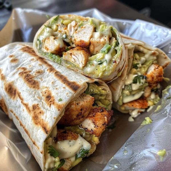 Chicken Avocado Ranch Burritos