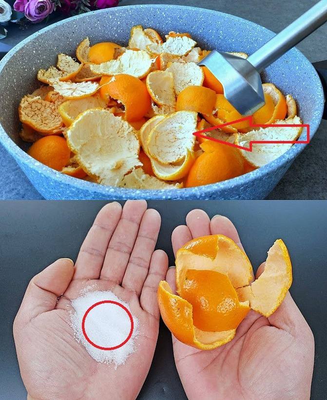 Stop wasting your money and start using salt on orange peels. They are worth a pretty penny in the household.