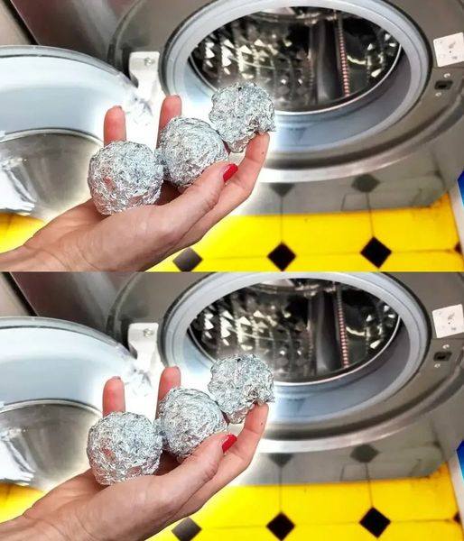 Put 3 balls of aluminium foil in the washing machine and get rid of this problem once and for all!