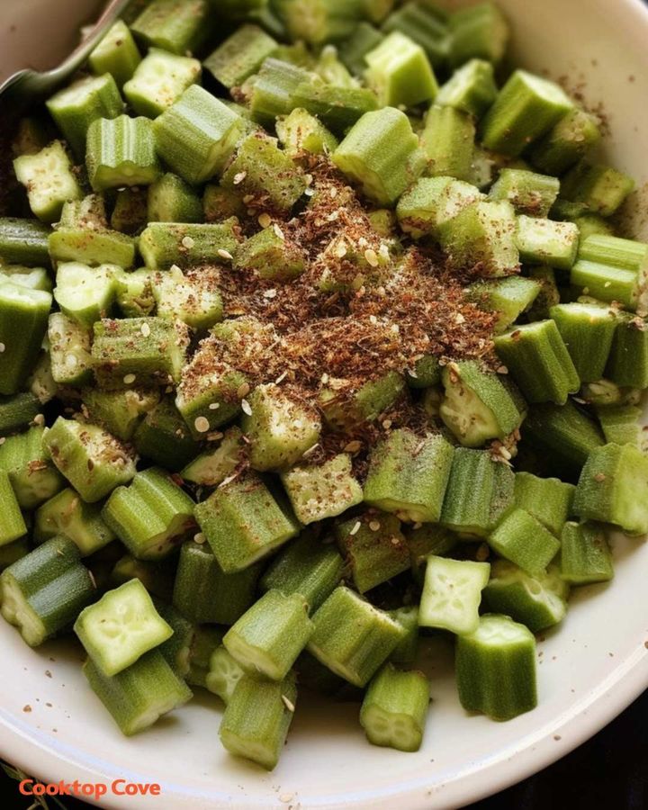 Garlic Roasted Okra Recipe: