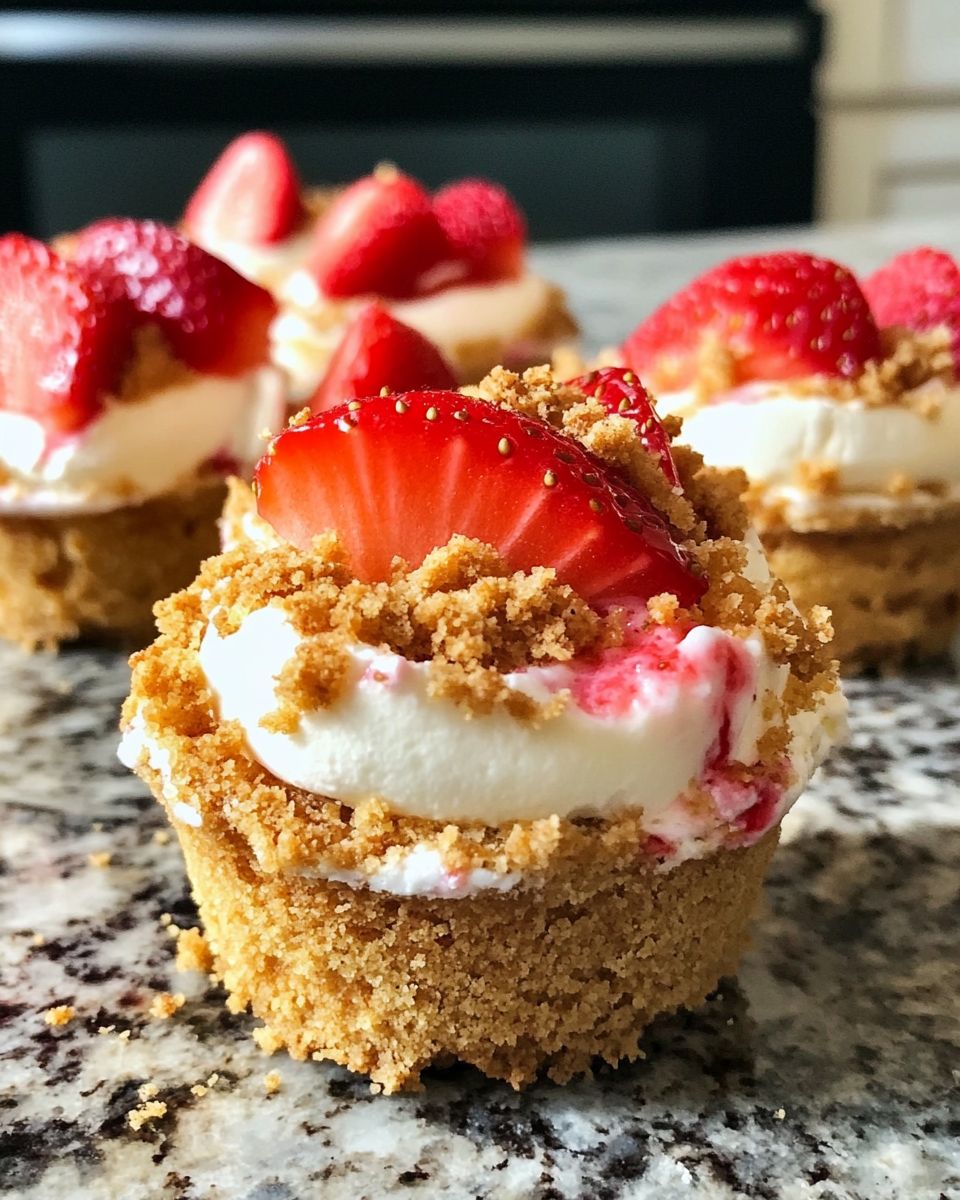 Strawberry Crunch Cheesecake Cups