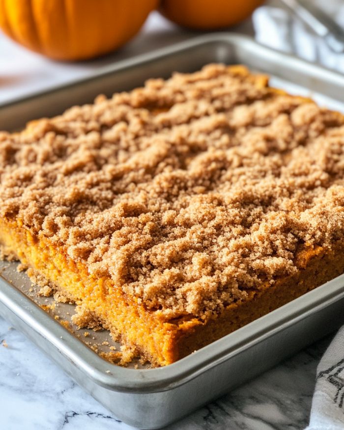 Pumpkin Spice Cake with Crumb Topping