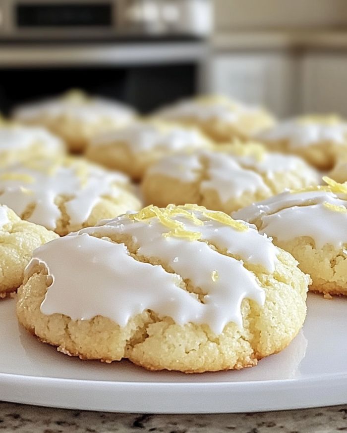 Lemon Crinkle Cookies with Lemon Frosting