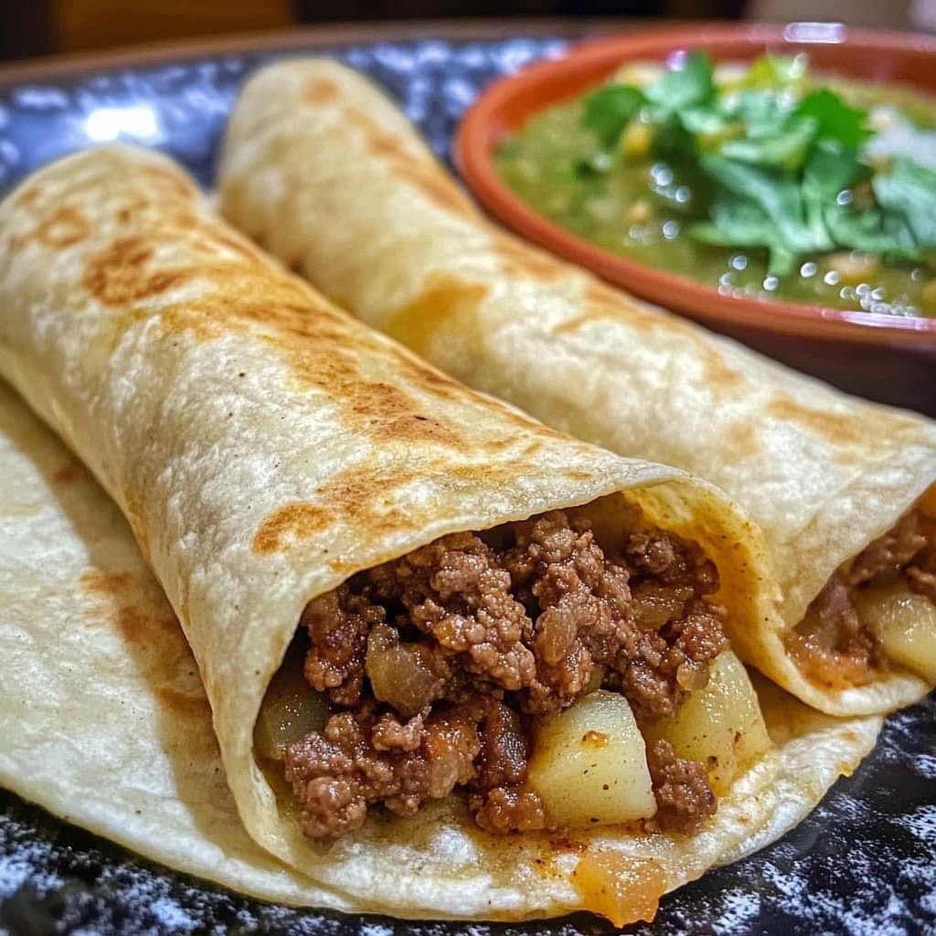 Unos taquitos de picadillo