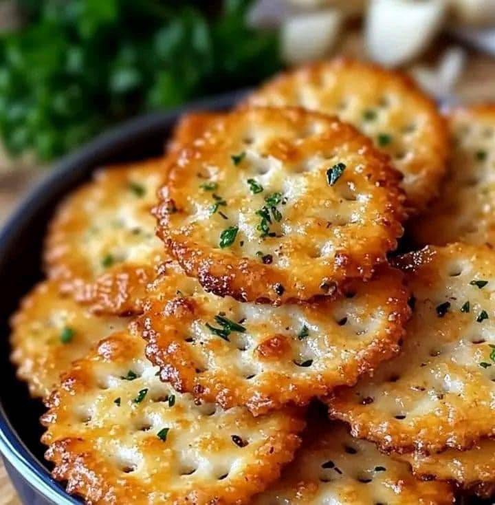 Cheesy garlic butter crackers