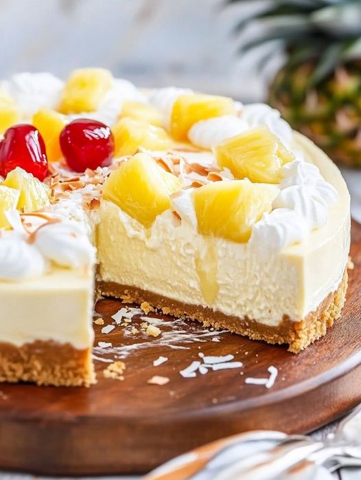 Piña Colada Cheesecake 🍰