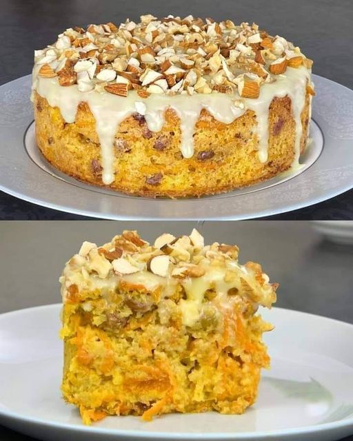 Delicious No-Sugar, No-Flour Oatmeal, Apple, and Carrot Cake Recipe