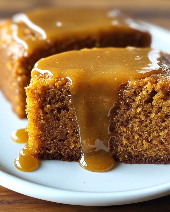 Two-Ingredient Pumpkin Cake with Apple Cider Glaze