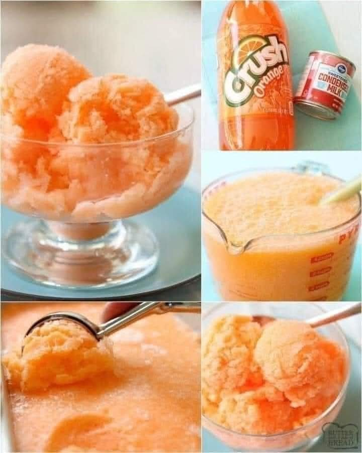 2-INGREDIENT ORANGE SHERBET!!!