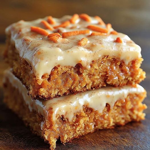 Carrot Bars with Maple Frosting 🥕🍰