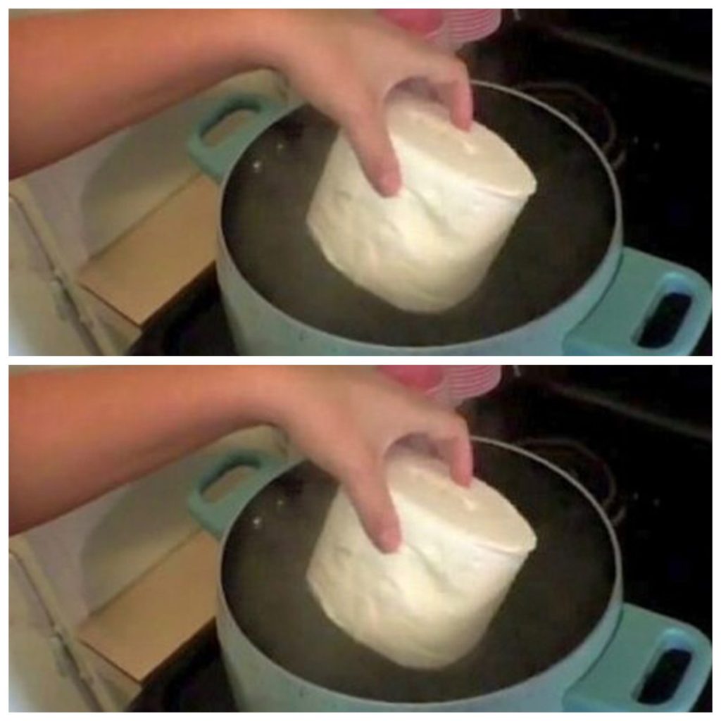 He boiled a roll of paper, but what he did with it after taking it out of the water is incredible.