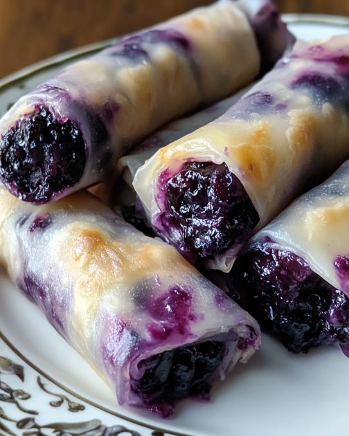 Ingredient Baked Blueberry Pie Filling Rice Paper Rolls