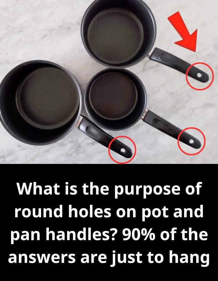 What is the purpose of round holes on pot and pan handles? 90% of the answers are just to hang