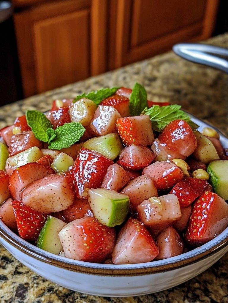 Vegan Strawberry Rhubarb Salad