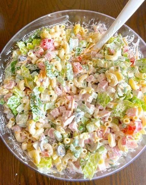 LAYERED PASTA SALAD