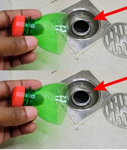 Put a bottle in the shower drain: what happens is unexpected