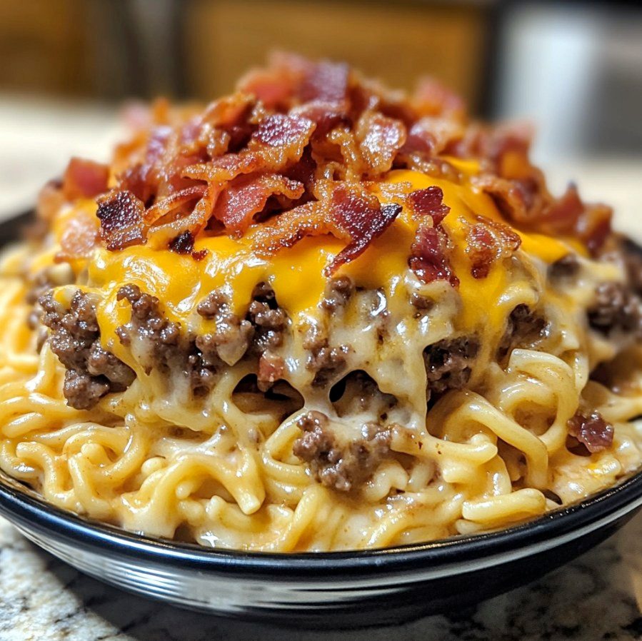 BBQ Bacon Cheeseburger Casserole