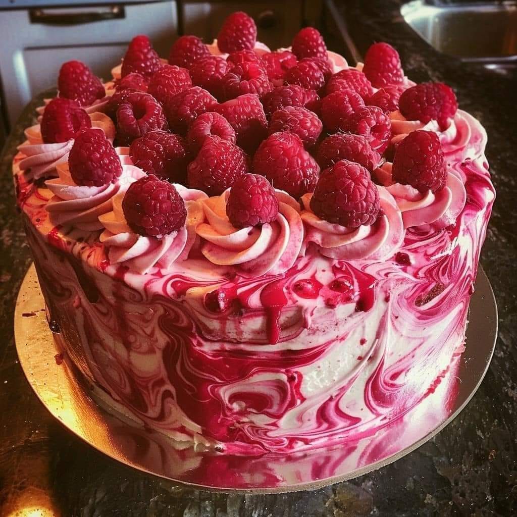 Raspberry Whimsical Dream Cake