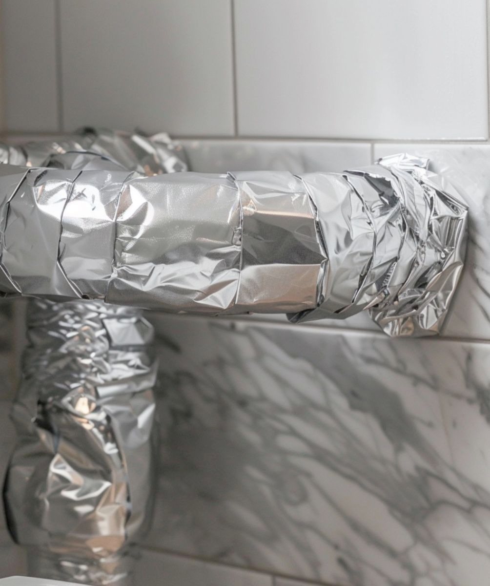 My grandpa told me to wrap aluminum foil around the bathroom drain pipes. Here’s why