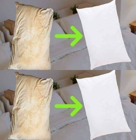 Here’s how to clean dirty bed pillows to leave them white and smelling sweet.