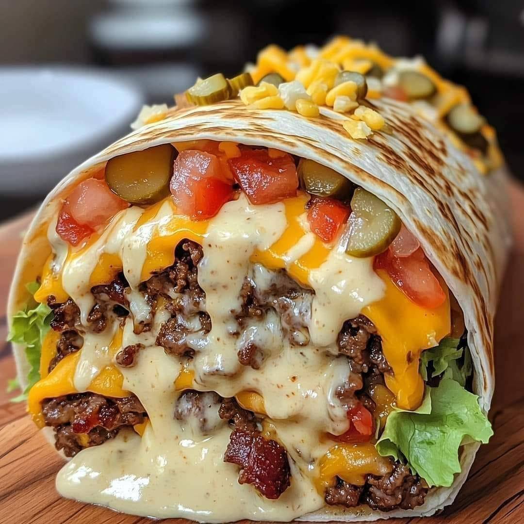 Cheeseburger Burrito Wrap