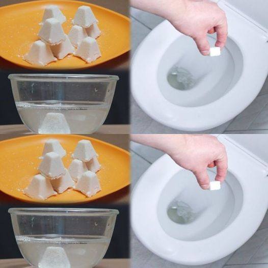 Homemade baking soda tablets for deep cleaning your toilet