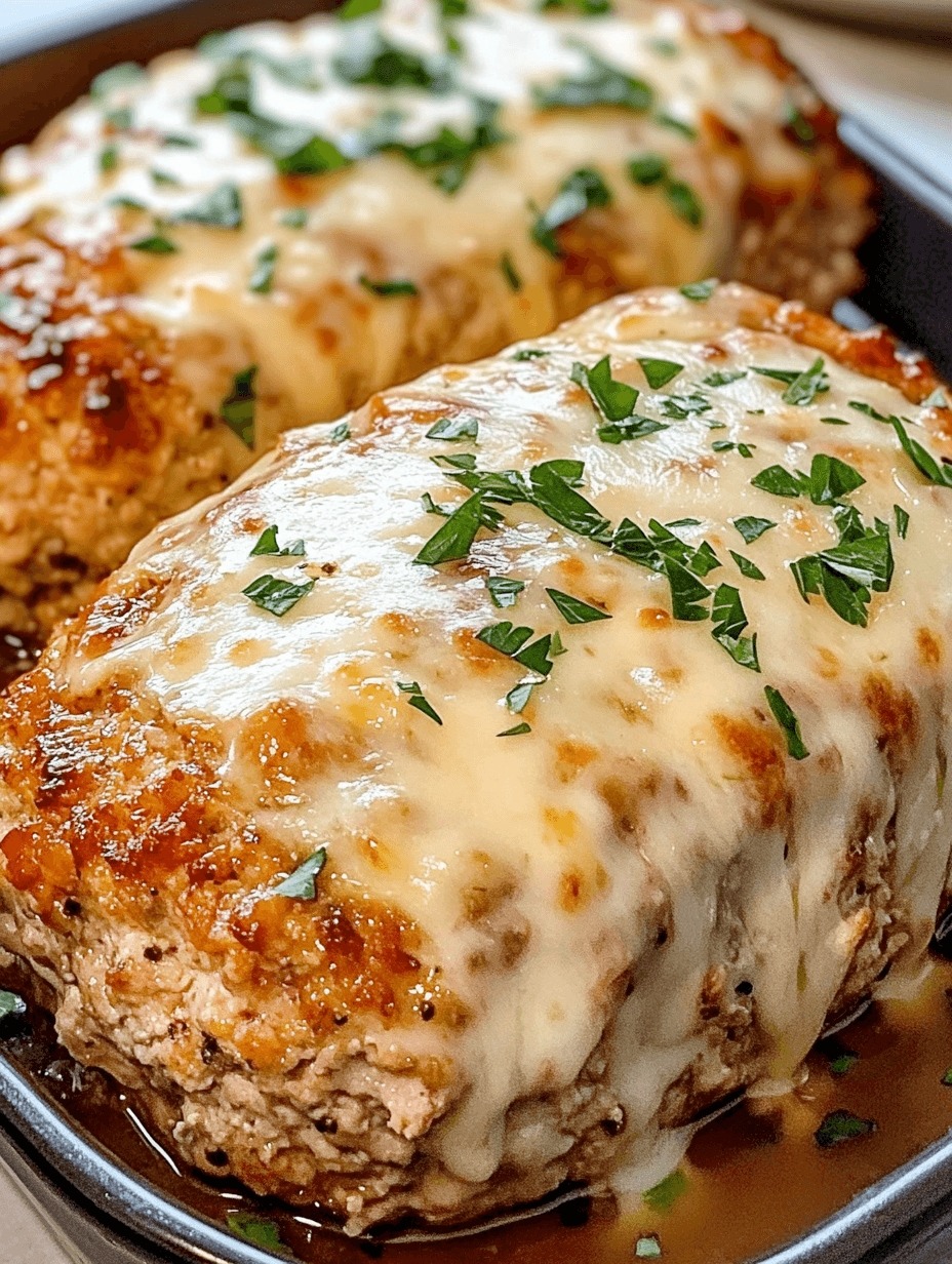 Garlic Parmesan Chicken Meatloaf