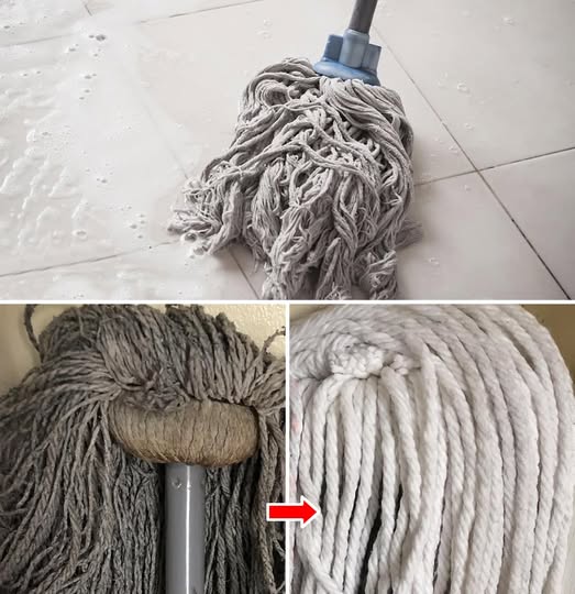 The trick to cleaning your floor mop and making it look like new again