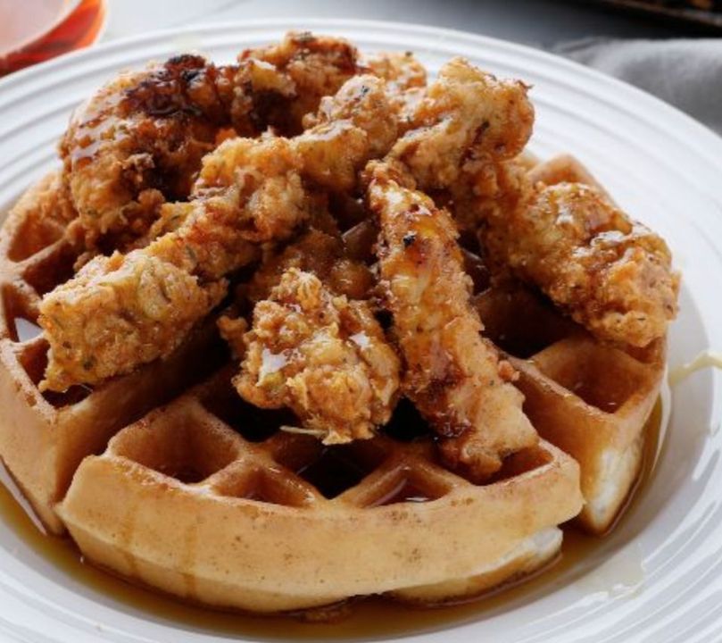 Southern-style chicken and waffles