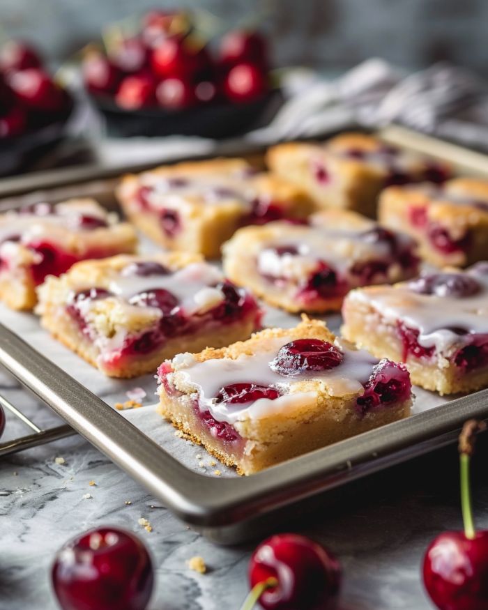 Sheet Pan Cherry Bars