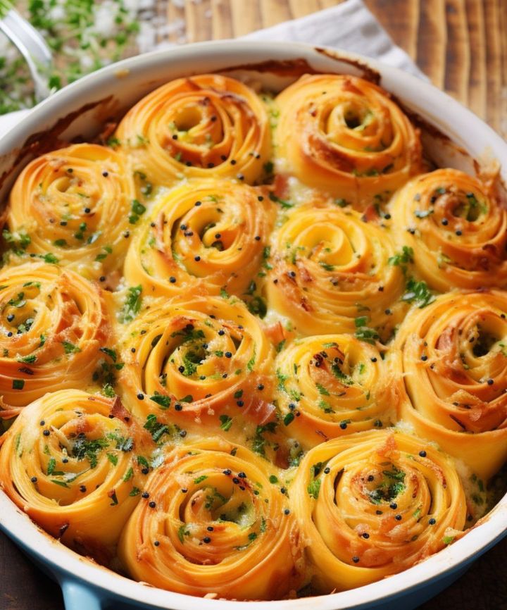 Recipe Name: Ham and Cheese Crescent Rolls Casserole