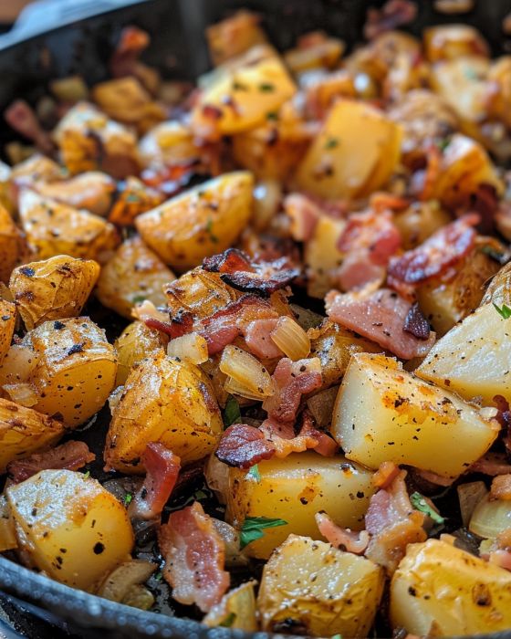 Southern Stewed Potatoes with Bacon