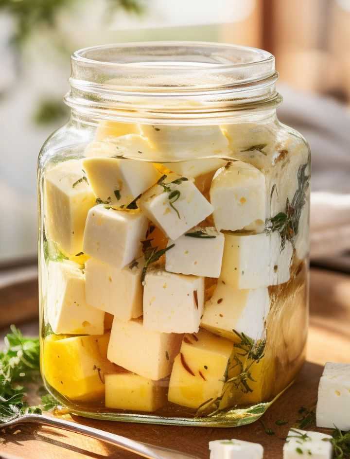 Marinated Cheese In Mason Jar Recipe:
