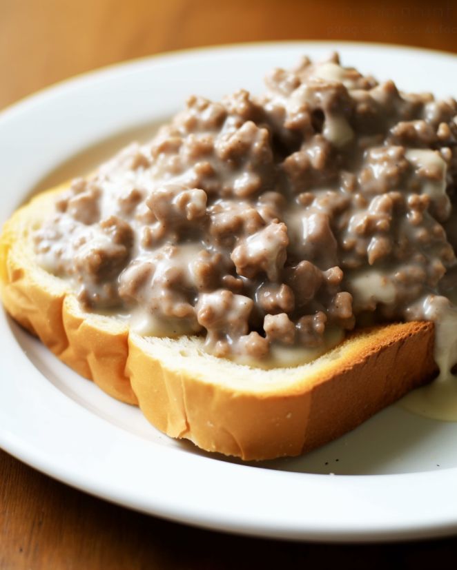 Hamburger Gravy on Toast Recipe: