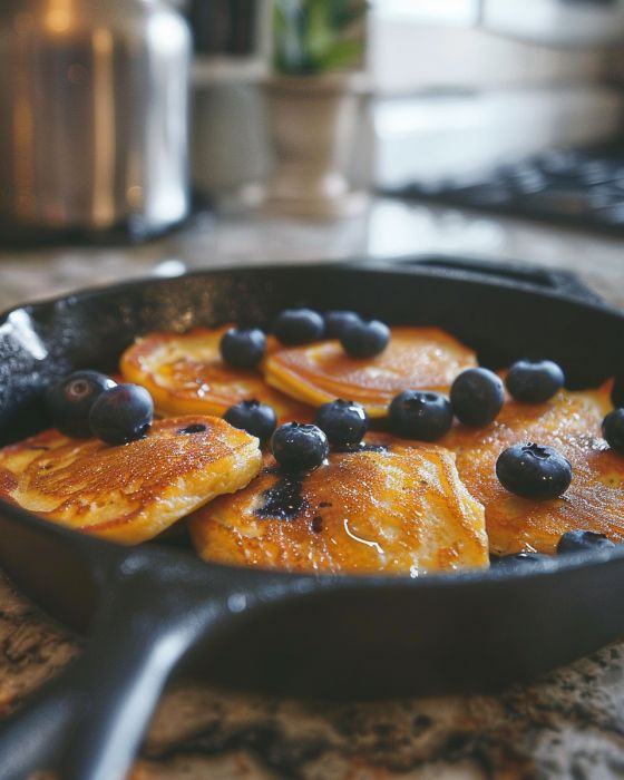 Blueberry Cornmeal Hoecakes