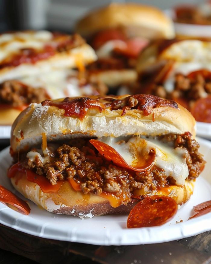 Pepperoni Pizza Sloppy Joes