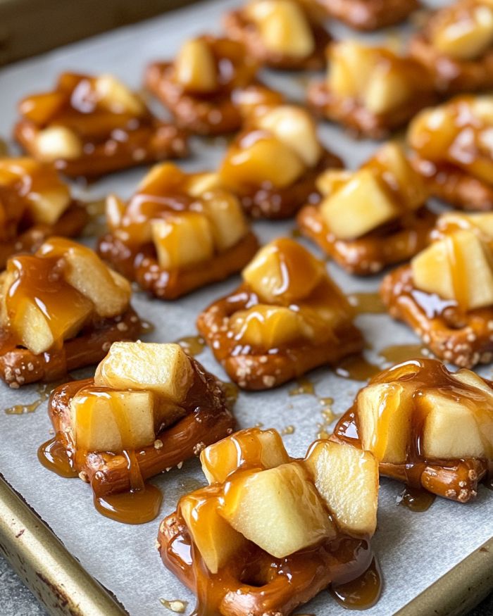 Caramel Apple Pretzel Bites