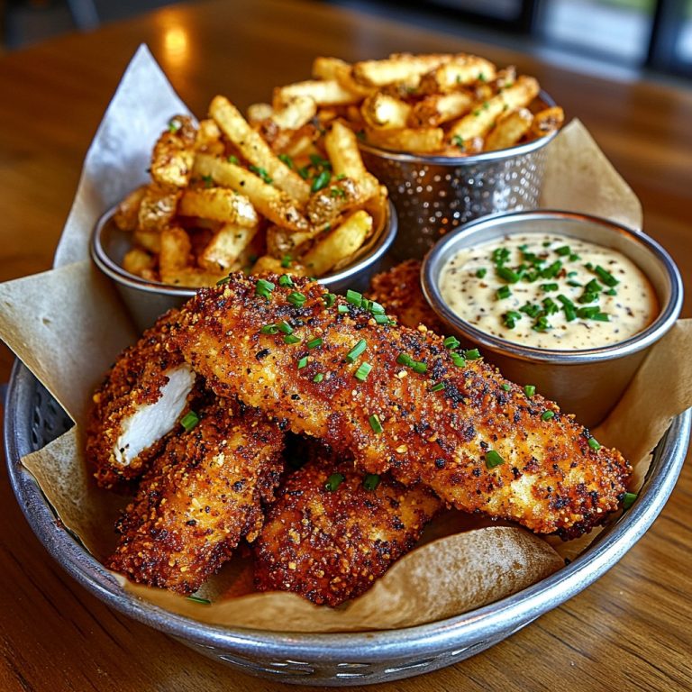 🍗 Crispy Chicken Tenders with Fries 🍟