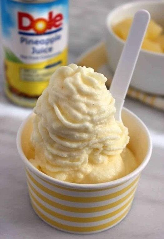 Homemade Pineapple Soft Serve Ice Cream